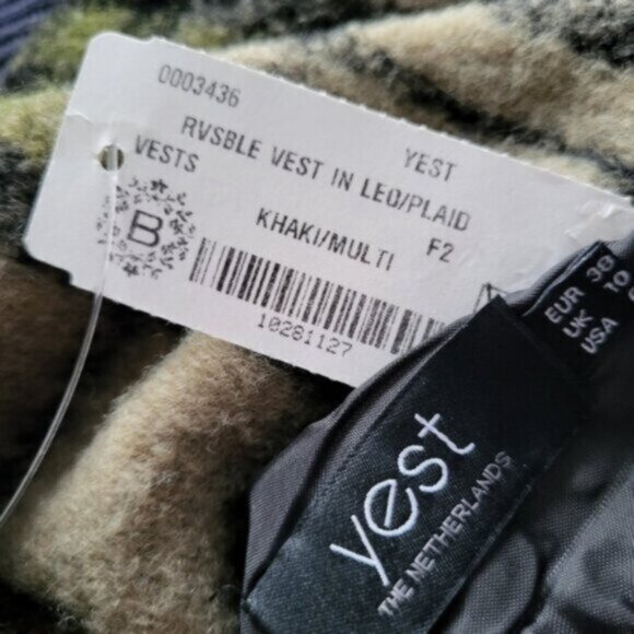 YEST Reversible  Plaid/Leopard Print Vest NWT Sz 6 - Picture 9 of 13